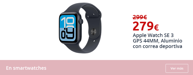 Apple Watch SE 3 GPS 44MM, Aluminio con correa deportiva