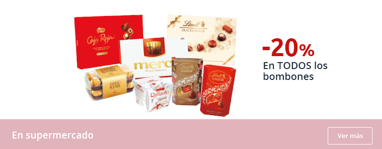 En bombones
FERRERO
ROCHER
Pack 16 unidades El 2a pack sale a 3,44€, 1 pack 6,89€