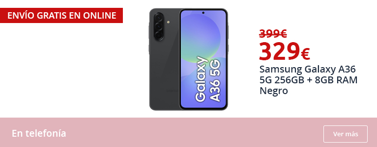 Samsung Galaxy A36 5G 256GB + 8GB RAM - Negro