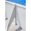 Piscina de acero Blanca de 730 x 375 x 132. Incluye filtro de arena, escalera y tapiz de suelo