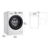 Lavadora LG F4WR5011A6F, 11 kg, Carga Frontal, 1400 rpm, Eficiencia A - Blanco