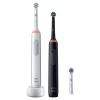 Cepillo de Dientes Eléctrico Oral B Duo Pro 3900 - Blanco/Negro