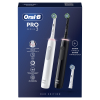 Cepillo de Dientes Eléctrico Oral B Duo Pro 3900 - Blanco/Negro