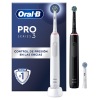 Cepillo de Dientes Eléctrico Oral B Duo Pro 3900 - Blanco/Negro