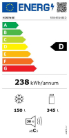 Frigorífico Combi Hisense RB645N4BID, No Frost, 200 cm, 495 L, Eficiencia D - Gris