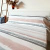 Juego de Sábanas de Algodón 3 Piezas Cama 135 cm ALO HOME Gris