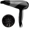 Secador Remington Ionic Dry D3190S, 2200 W, 3 Temperaturas, 2 Velocidades, con Difusor - Negro