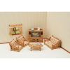 Sylvanian Families - Set de Salón de Hogar: Sillones, Mesa y Mueble TV