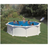 Piscina de Acero Blanca de 460 x 132. Incluye Filtro de Arena, Escalera y Tapiz de Suelo