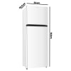 Frigorífico Dos Puertas Infiniton FG249H, 143 cm, 204 L, 1 Cajón, Clase E, - Blanco