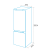 Frigorífico Combi Edesa EFC2035 NF, No Frost, 200,4 cm, 336 L, 5 Cajones, Eficiencia D - Inox