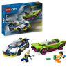 LEGO City Coche de Policía y Potente Deportivo, Juguete de construcción +6 años - 60415