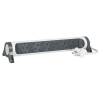 Base Múltiple Premium Rotativa y Fija 6X2+T 1,5 m Blanca/Negra