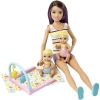 Barbie Skipper - ¡Hora de la Siesta! Muñeca Canguro con Bebés y Accesorios