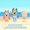 Bluey Pack 2 Figuras Pack Sirena, el Día de Playa y Los Super héroes +3 años