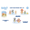 Bluey Pack 2 Figuras Pack Sirena, el Día de Playa y Los Super héroes +3 años