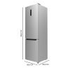 Frigorífico Combi Cecotec Bolero CoolMarket 322, No Frost, 185,5 cm, 322 L, 3 Cajones, Eficiencia D - Inox