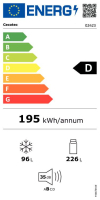 Frigorífico Combi Cecotec Bolero CoolMarket 322, No Frost, 185,5 cm, 322 L, 3 Cajones, Eficiencia D - Inox