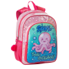 Kinder Rucksack Mit Wendbaren Pailletten - Save The Ocean Design, Verstellbare Träger, Seitliche Flaschenhalter, Rosa