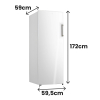 Congelador Vertical Infiniton CV-240L72WEC, No Frost, 172 cm, 245 L, 5 Cajones, Eficiencia E - Blanco