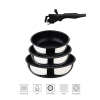 Set 3 Sartenes de Acero Inox 18, 20 y 24 cm + Mango BERGNER Click&Cook