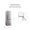 Frigorífico Combi Haier HDPW5618CNPK, No Frost, 185 cm, 352 L, 5 Cajones, Wifi, Eficiencia C - Inox