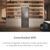 Frigorífico Combi Haier HDPW5618CNPK, No Frost, 185 cm, 352 L, 5 Cajones, Wifi, Eficiencia C - Inox