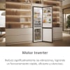 Frigorífico Combi Haier HDPW5620CNPK, No frost, 205 cm, 406 L, 3 Cajones, Wifi - Inox