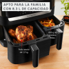Freidora de Aire sin Aceite Moulinex Dual Easy Fry EZ901N, 2700 W, 8,3 L - Negro