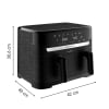 Freidora de Aire sin Aceite Moulinex Dual Easy Fry EZ901N, 2700 W, 8,3 L - Negro