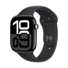 Apple Watch Series 10 GPS 46mm Caja Negro Azabache con Correa Deportiva Negra