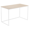 Mesa Escritorio Tablero y Estructura Metálica Blanca ADEC Mia Oak