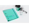 Carpeta anillas + Recambio 100 hojas cuadrícula 5X5 + Polyfoam A4 Oxford color ice mint