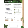 Conjunto de Jardín Mesa + 2 Sillones y Tumbona con Cojines.  Duetto Blanco- Antracita
