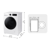 Lavasecadora Samsung WD90DG5B15BEEC, 9 kg/6 kg, Carga Frontal, 1400 rpm, Wifi, Eficiencia D - Blanco