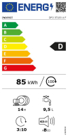 Lavavajillas 60 cm Indesit DFO 3T133 A F, 9 Programas, 14 Cubiertos, Eficiencia D - Blanco