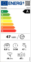 Lavadora Cecotec Bolero DressCode 8410, 8 kg, Carga Frontal, 1400 rpm, Eficiencia A - Blanco