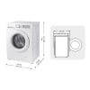 Lavadora Samsung WW80CGC04DTH, 8 kg, Carga Frontal, 1400 rpm, Wifi, Eficiencia A - Blanco