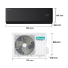 Aire Acondicionado Spilt Hisense Pure 09K HB25XU0B, 1X1, Wifi, Bomba de Calor Inverter A+++/A++