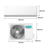 Aire Acondicionado Spilt Hisense Pure 12K HB35XU0A, 1X1, Wifi, Bomba de Calor Inverter A+++/A++