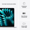 Portátil Apple MacBook Air MW1G3Y/A, Chip M4, 16GB, 256GB SSD, 15,3" - 38,86 cm, Liquid Retina - Plata