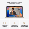 Portátil Apple MacBook Air MW0Y3Y/A, Chip M4, 16GB, 256GB SSD, 13,6" - 34,54 cm, Liquid Retina - Blanco Estrella