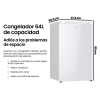 Congelador Vertical Infiniton CV-85L8BDL, 85 cm, 64 L, 3 Cajones, Eficiencia D - Blanco