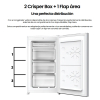 Congelador Vertical Infiniton CV-85L8BDL, 85 cm, 64 L, 3 Cajones, Eficiencia D - Blanco