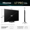 TV Hisense 85" (215,9 cm) 85U7Q PRO, MiniLED, 4K UHD, 165 Hz, Smart TV, HDR, Quantum Dot, Dolby MS12, DTS X
