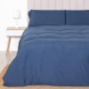 Funda Nórdica 3 Piezas Cama 150 cm TEX BASIC Microliv Azul
