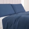 Funda Nórdica 3 Piezas Cama 150 cm TEX BASIC Microliv Azul