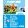 PLAYMOBIL My Life Mujer con Perro de Montaña, Juego de figuras +4 años - 71738