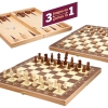 CB Games - Juego de Nesa 3 en 1 Ajedrez, damas y Backgammon
