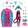 Morster High Catty Noir con Armario Skulltimate Secrets 6, Muñeca con Vestido y Accesorios +4 años